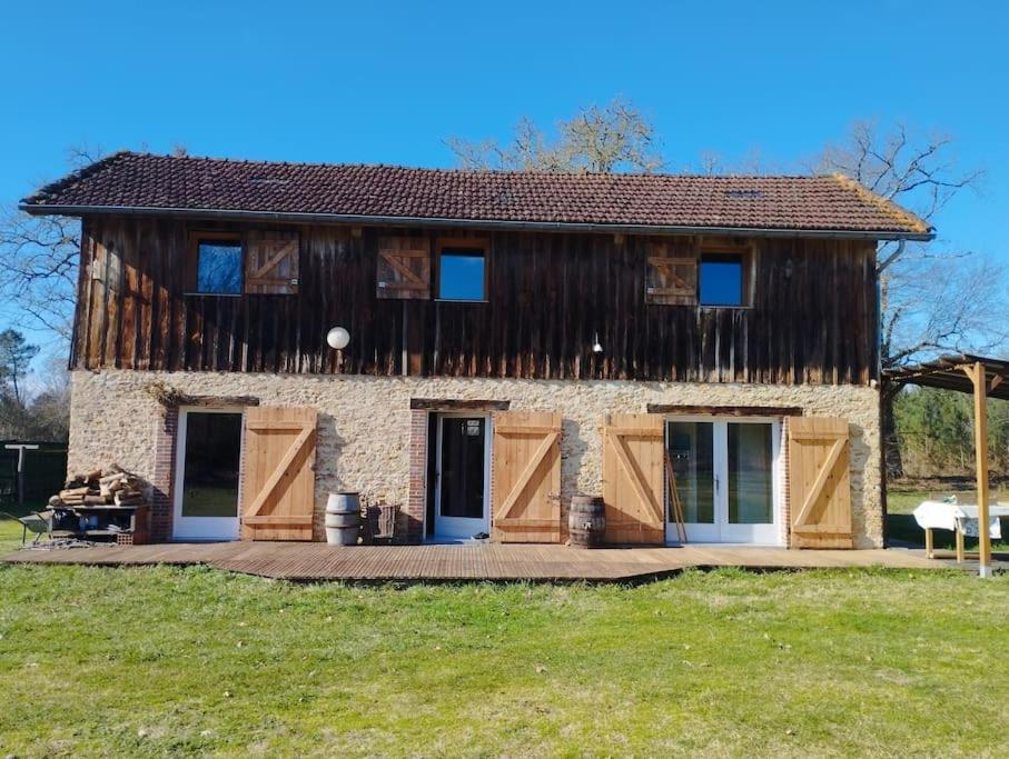 Вилла Ancienne Grange Landaise Brocas Экстерьер фото